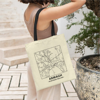 Armagh, Noord-Ierland Stad Kaart Boodschappentas Tote Bag