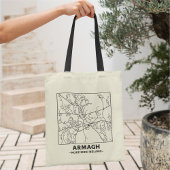 Armagh, Northern Ireland City Map Tote Bag