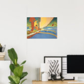 Arman Manookian-Mannen in een Outrigger Canoe Poster (Thuiskantoor)