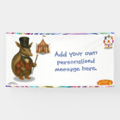 Armand, armadillo-circusdirecteur spandoek (Horizontaal)