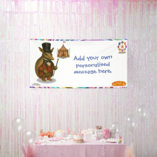 Armand, armadillo-circusdirecteur spandoek
