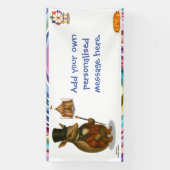 Armand, armadillo-circusdirecteur spandoek (Verticaal)