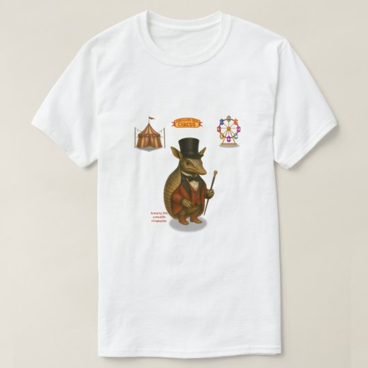 Armand, armadillo-circusdirecteur t-shirt (Design voorkant)