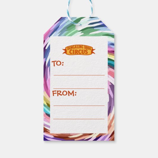 Armand, armadillo ringmaster cadeaulabel (Achterkant)