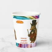 Armand, armadillo ringmaster papieren bekers (Achterkant)