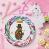 Armand, armadillo ringmaster papieren bordje (Feest)