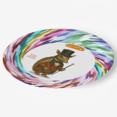 Armand, armadillo ringmaster papieren bordje (Gekanteld)