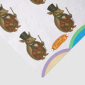 Armand, armadillo ringmaster tissuepapier (Detail)