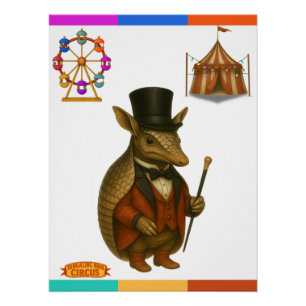 Armand, armadillo ringmeester perfect poster