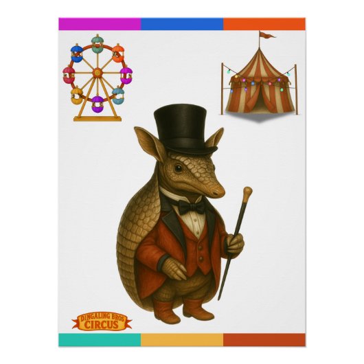 Armand, armadillo ringmeester perfect poster (Voorkant)