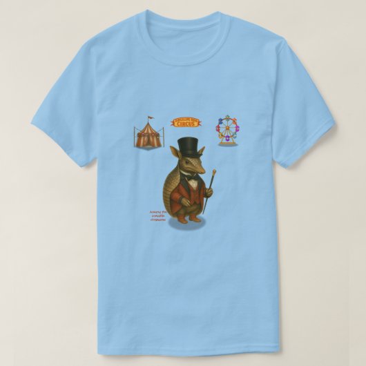 Armand, armadillo ringmeester t-shirt (Design voorkant)