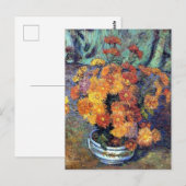Armand Guillaumin - Vaas met chrysanten Briefkaart (Voorkant / Achterkant)
