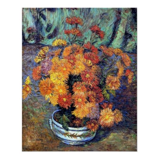Armand Guillaumin - Vaas met chrysanten Perfect Poster (Voorkant)