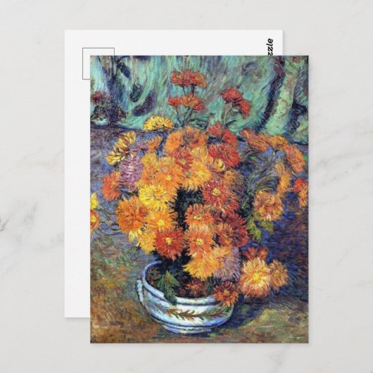 Armand Guillaumin - Vase de chrysanthemes Briefkaart (Voorkant / Achterkant)