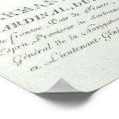 Armand Jean Duplessis, Kardinaal, Duc de Richelieu Poster (Hoek)