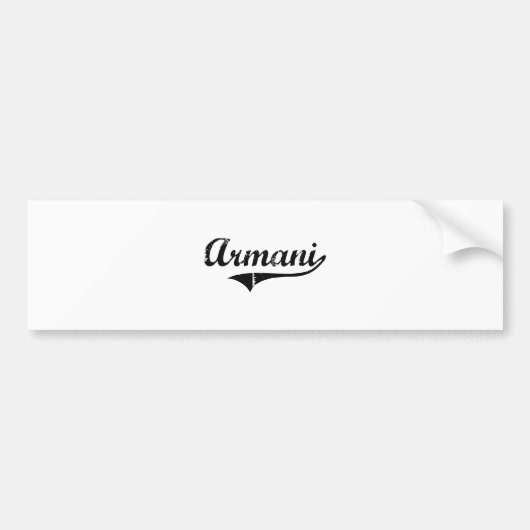 Armani Classic Style Name Bumpersticker (Voorkant)
