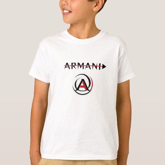 "ARMANI Kinderen Logo T-Shirt - Stijlvol en comfor (Voorkant)