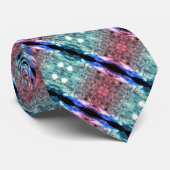 Armani Satijn Tribal Stripe Stropdas (Opgerold)