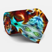 Armani Tiger Fractal Satijn Foulard Stropdas (Opgerold)