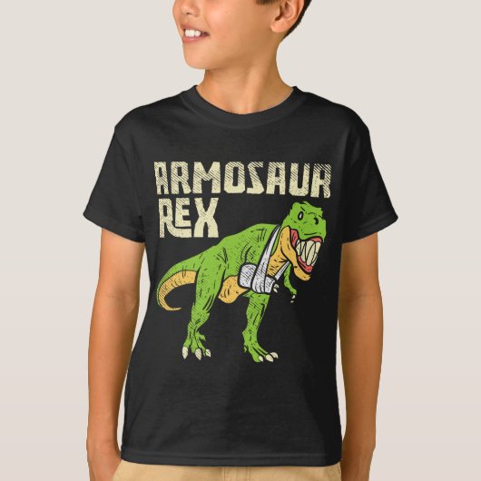 Armaur Rex Dinosaur Fractured Arms Broken Arm Su T-shirt (Voorkant)