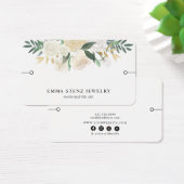 Armband Display Kaart · Elegante Waterverf Bloemen (Bureau)