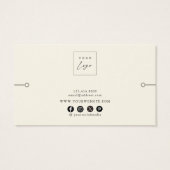 Armband Display Kaart · Gouden Lederen Textuur (Achterkant)