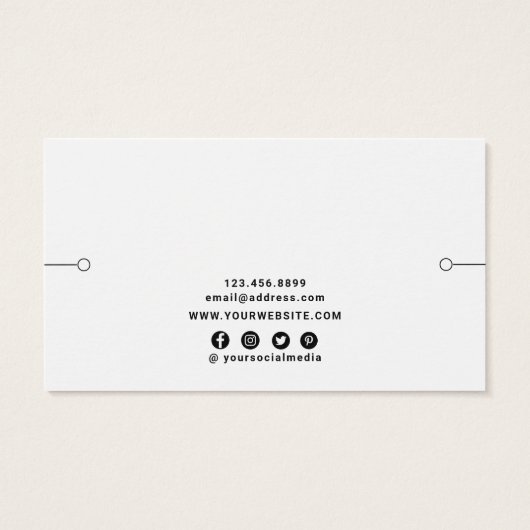 Armband Display Kaart · Rustiek dennenbos (Achterkant)