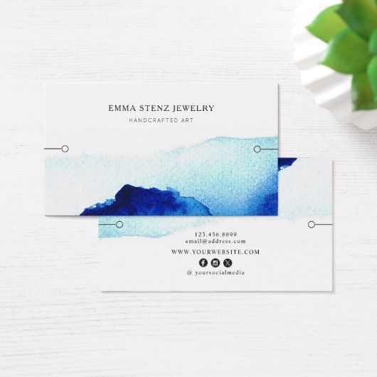 Armband Display Kaart · Waterverf Indigo Blauw (Bureau)