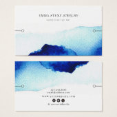 Armband Display Kaart · Waterverf Indigo Blauw (Voorkant /achterkant)