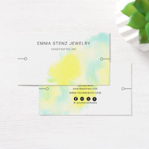 Armband Displaykaart • Serene Watercolor Splash Visitekaartje