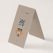 Armband Ketting Display Prijs Label met QR & Logo Visitekaartje (Achterkant)