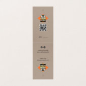 Armband Ketting Display Prijs Label met QR & Logo Visitekaartje (Buitenkant ongevouwen)