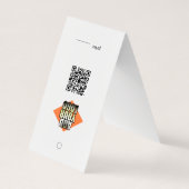 Armband Ketting Display Prijs Label met QR & Logo Visitekaartje (Achterkant)