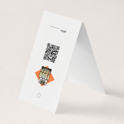 Armband Ketting Display Prijs Label met QR & Logo Visitekaartje (Achterkant)