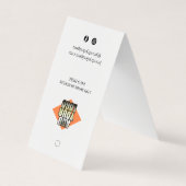 Armband Ketting Display Prijs Label met QR & Logo Visitekaartje (Voorkant)
