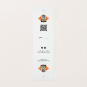 Armband Ketting Display Prijs Label met QR & Logo Visitekaartje (Buitenkant ongevouwen)