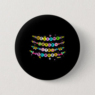 Armband Kralen Welkom Terug Op School Eerste Dag V Ronde Button 5,7 Cm