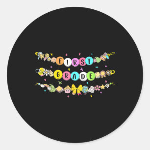 Armband Terug naar school Eerste klas Leraren Stud Ronde Sticker