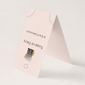 Armbandhouder Blush Pink Display Logo Visitekaartje (Achterkant)