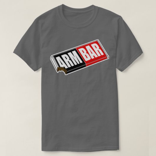 Armbar Chocolate Bar grappig BJJ en MMA pun T-shirt (Design voorkant)