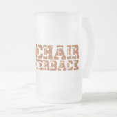 Armchair Quarterback Voetbal Typografie Matglas Bierpul (Voorkant rechts)