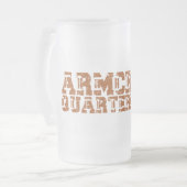 Armchair Quarterback Voetbal Typografie Matglas Bierpul (Voorkant links)