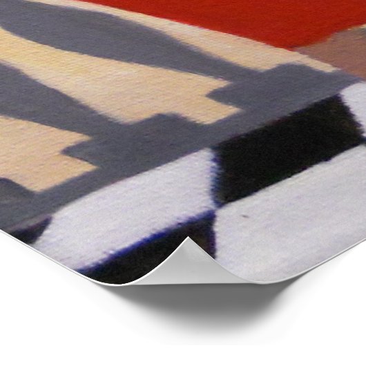 ARME DECO LADY OP EEN LOUNGE POSTER (Hoek)