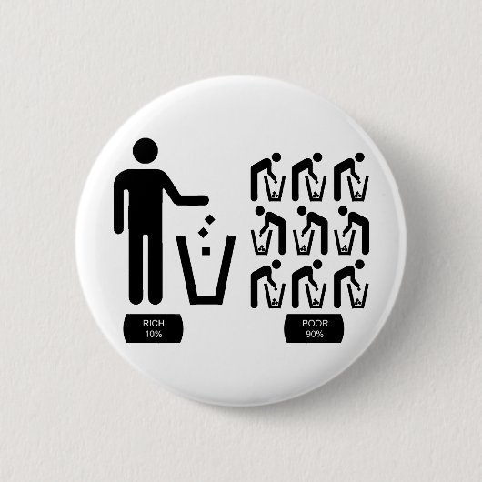 Arme en Rich Ronde Button 5,7 Cm (Voorkant)