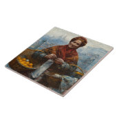 Arme joodse vrouw die Sinaasappels verkoopt in Pol Tegeltje (Zijkant)