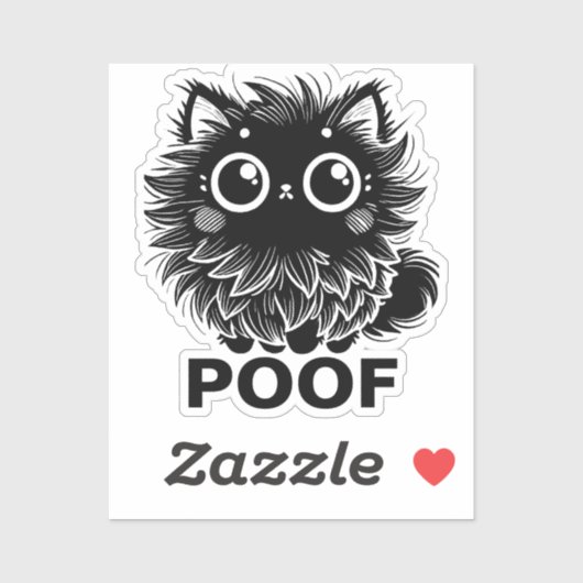 arme kat sticker (Vel)