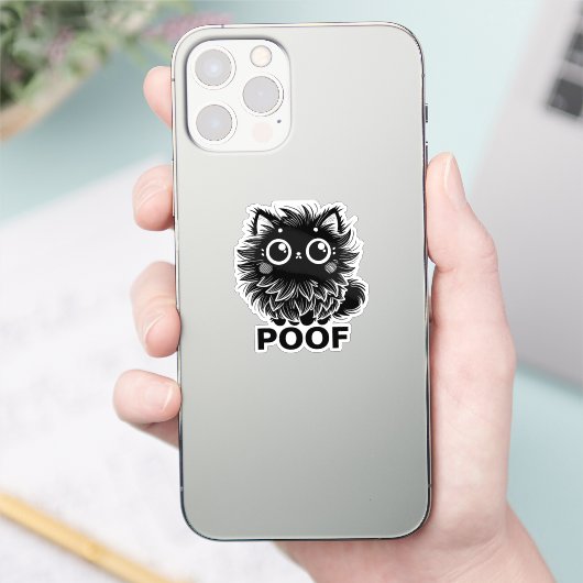 arme kat sticker (Telefoon)