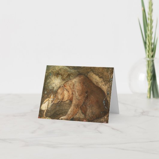 Arme kleine Beer van John Bauer Bedankkaart (Voorkant)