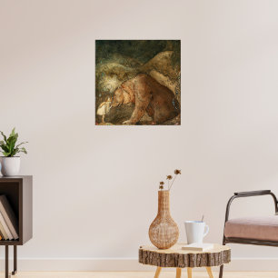 Arme kleine Beer van John Bauer Poster