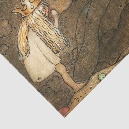 Arme kleine Beer van John Bauer Tissuepapier (Detail)